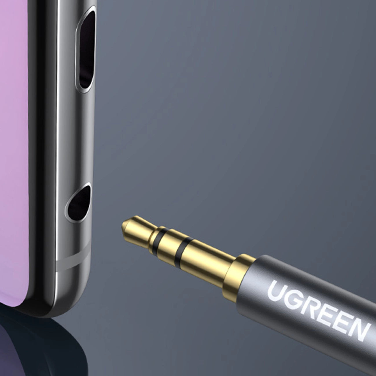 Ugreen AV118 10592 Kabel 3,5 mm Miniklinke (männlich) / 3,5 mm Miniklinke (weiblich) 1 m – Silber