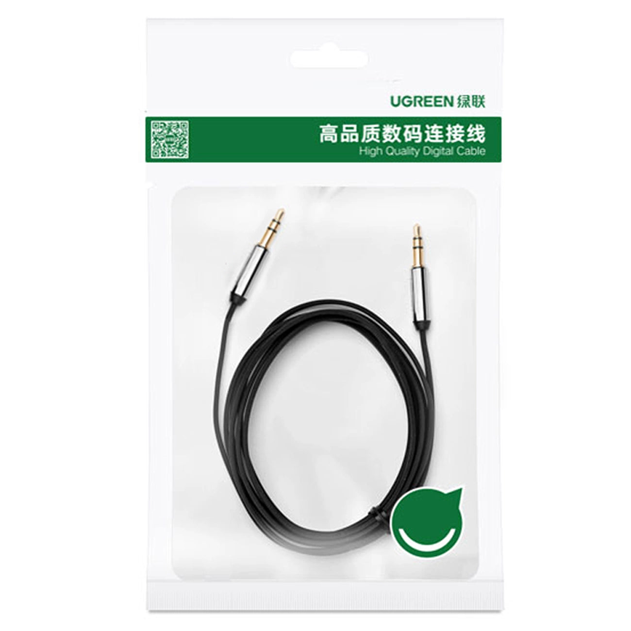 Ugreen AV119 10733 Audiokabel Miniklinke 3,5 mm / Miniklinke 3,5 mm 1 m – Schwarz