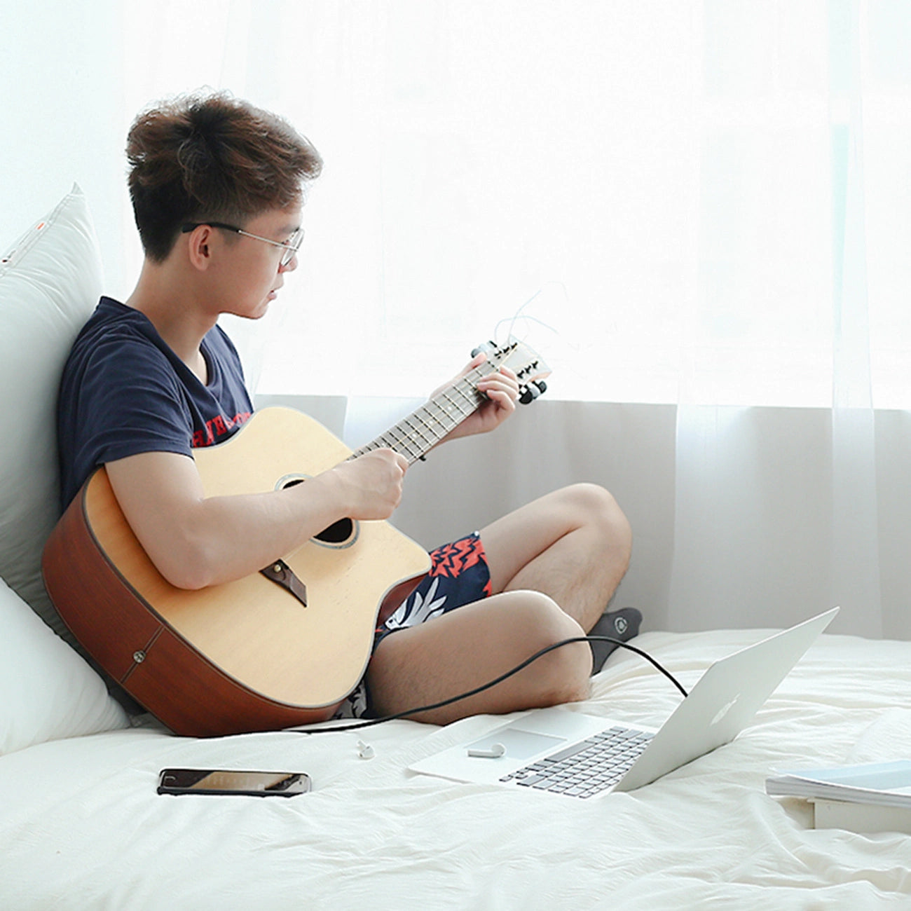 Ugreen AV127 10628 Audio-TRS-Kabel Miniklinke 3,5 mm / Klinke 6,35 mm 2 m – Grau