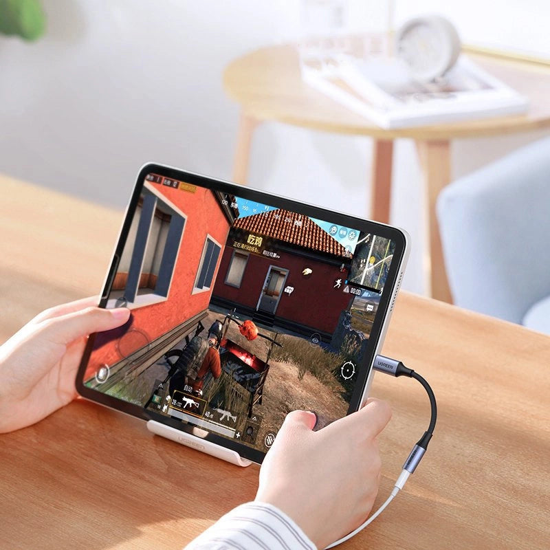 Ugreen AV161 Adapter für Kopfhörer Miniklinke 3,5 mm (weiblich) / USB-C (männlich) 10 cm – Schwarz