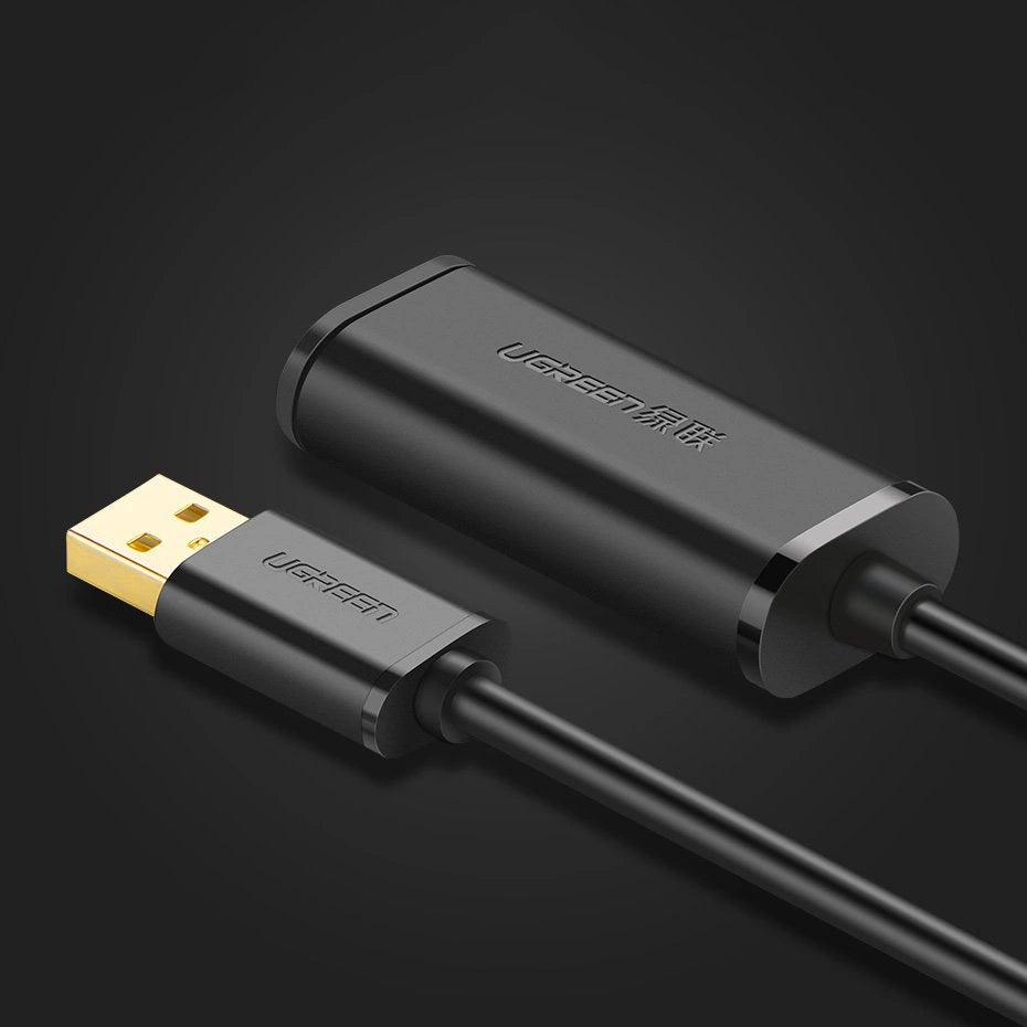 Ugreen Aktivkabel USB 2.0 Verlängerungskabel 480 Mbit/s 10 m schwarz (US121 10321)