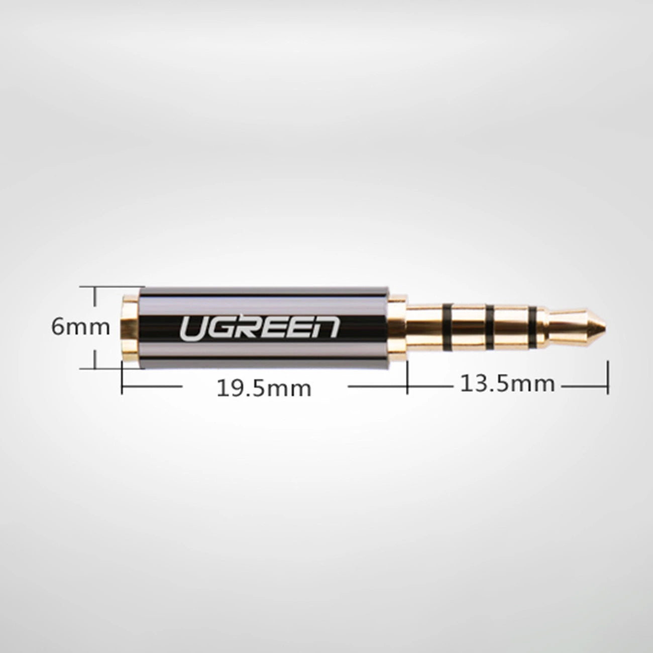 Ugreen Audio-Adapter Klinke 3,5 mm Stecker auf Klinke 2,5 mm Buchse schwarz (20502)