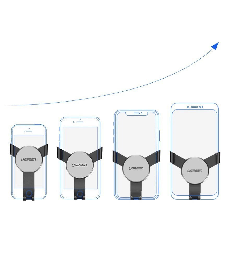 Ugreen Auto Schwerkrafthalter für Luftzufuhr Lüftungsgitter grau (50564)
