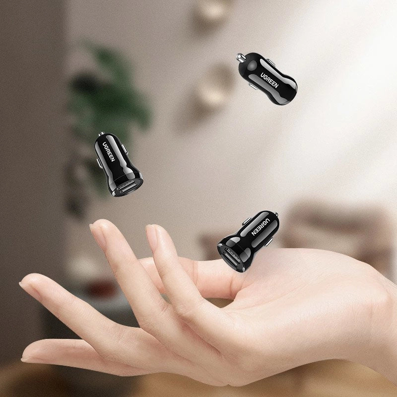 Ugreen Autoladegerät 2x USB 24W 4,8 A (2x 2,4 A) schwarz (50875)