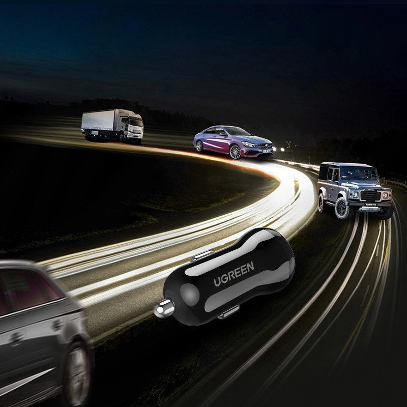 Ugreen Autoladegerät 2x USB 24W 4,8 A (2x 2,4 A) schwarz (50875)