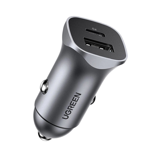 Ugreen Autoladegerät USB Typ C / USB 24W Power Delivery Quick Charge grau (30780)