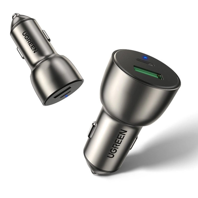 Ugreen Autoladegerät USB / USB Typ C Quick Charge 3.0 Power Delivery 36 W 3 A grau (CD213 60980)