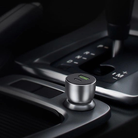 Ugreen Autoladegerät USB / USB Typ C Quick Charge 3.0 Power Delivery 36 W 3 A grau (CD213 60980)