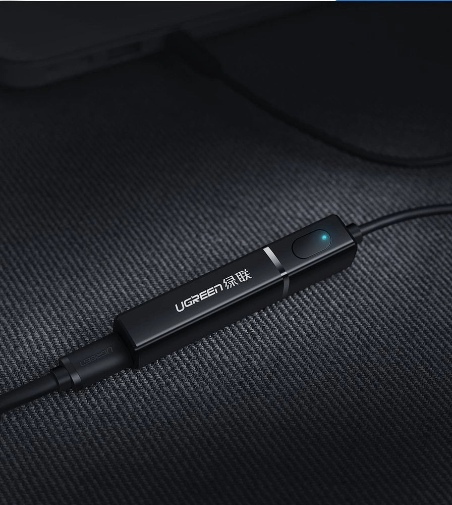 Ugreen Bluetooth 5.0 Transmitter Wireless Audio Adapter 3,5 mm Miniklinke schwarz (40761 CM107)