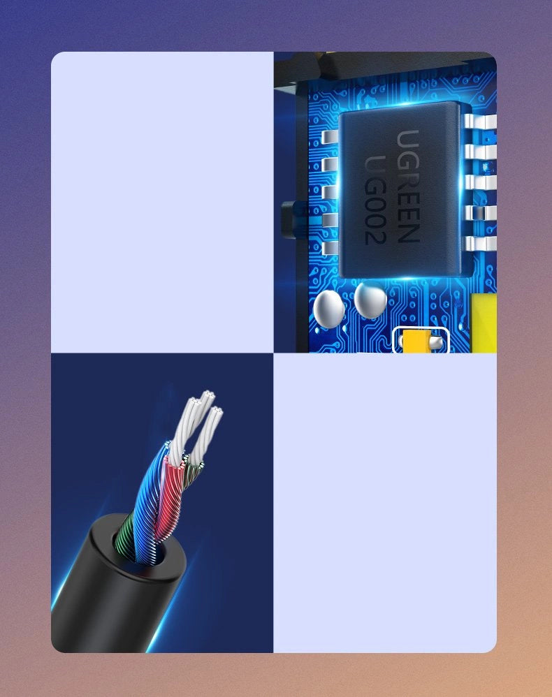 Ugreen Bluetooth 5.3 Audioempfänger USB-Kabel Audioadapter AUX-Buchse schwarz (70601 CM309)