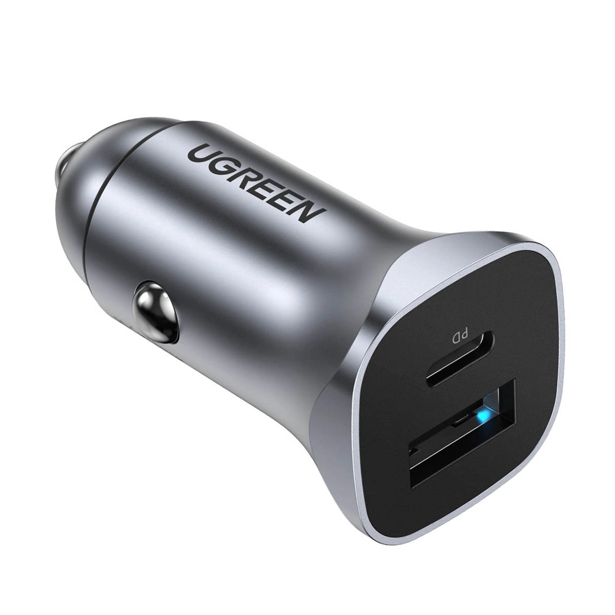 Ugreen CD130 USB-A / USB-C 30W Autoladegerät - Grau