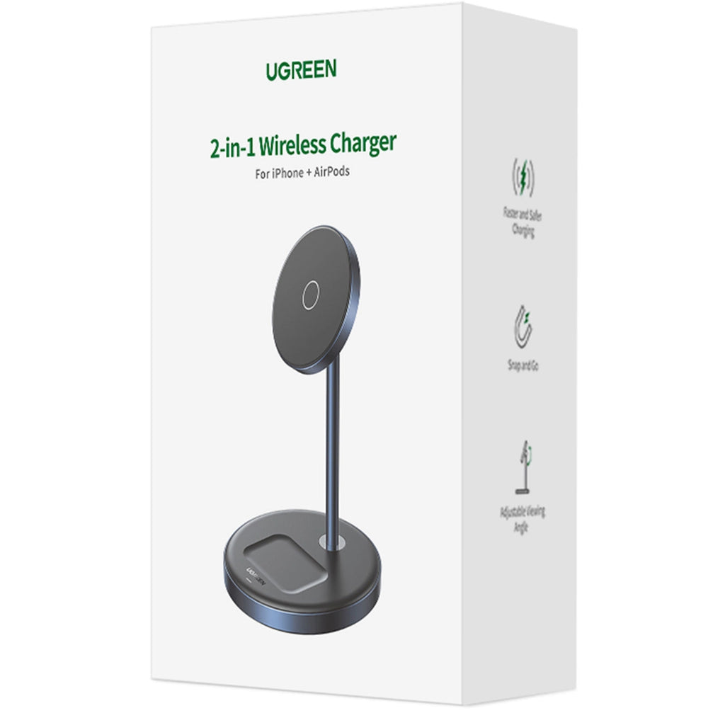 Ugreen CD317 MagSafe / Qi 2in1 Ladestation - Schwarz