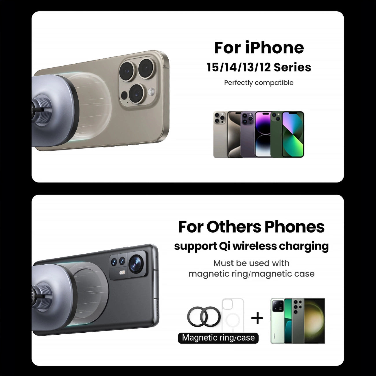 Ugreen CD345 magnetischer Autohalter für Lüftungsschlitze – schwarz