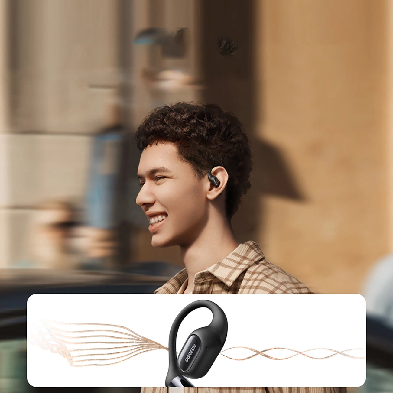 Ugreen FitBuds OWS Kabellose Sportkopfhörer IPX5 - Schwarz