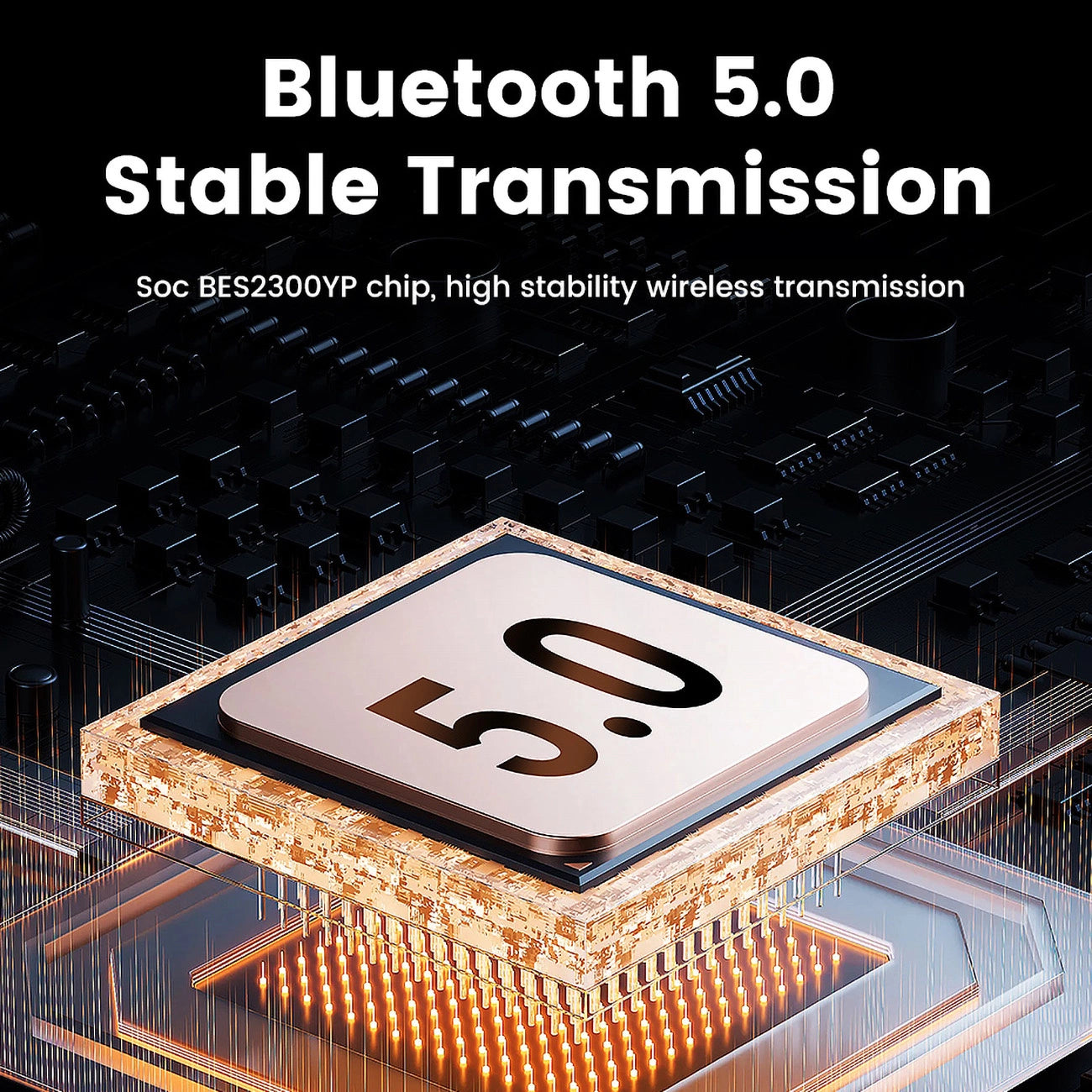 Ugreen HP202 HiTune Max5 kabellose On-Ear-Kopfhörer mit Hybrid-ANC-Rauschunterdrückung – Schwarz