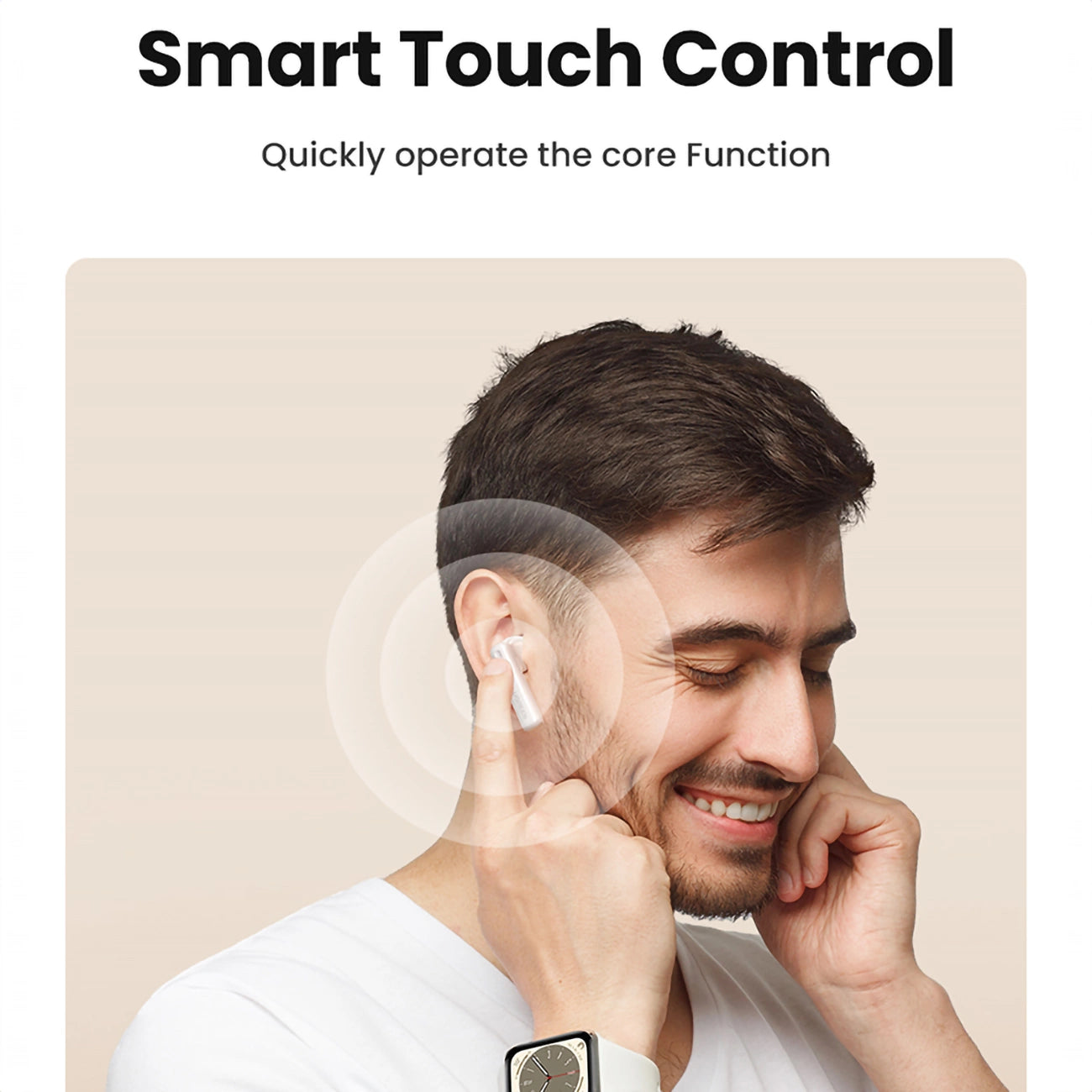 Ugreen HiTune T6 kabellose Kopfhörer mit ANC-Funktion + USB-A – USB-C-Kabel – Weiß