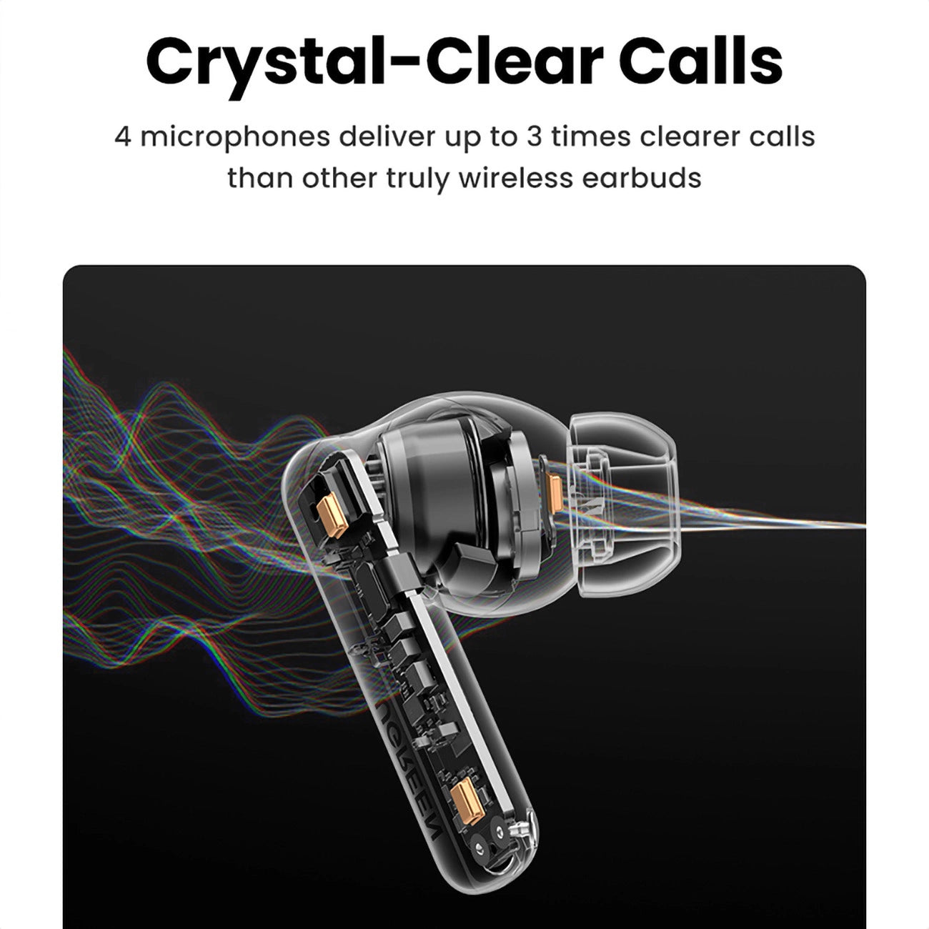 Ugreen HiTune T6 kabellose Kopfhörer mit ANC-Funktion + USB-A – USB-C-Kabel – Weiß