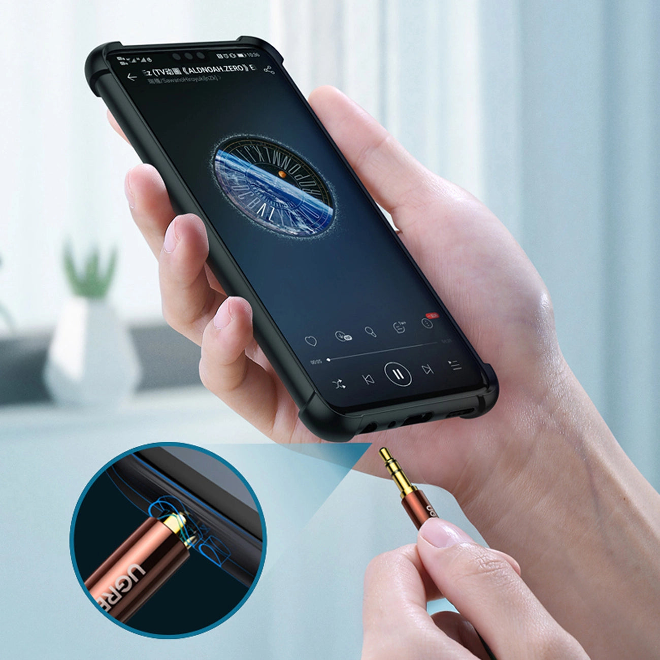 Ugreen Kabel Audiokabel 3,5 mm Miniklinke (männlich) - 2 RCA (männlich) 2 m Kupfer (AV170)