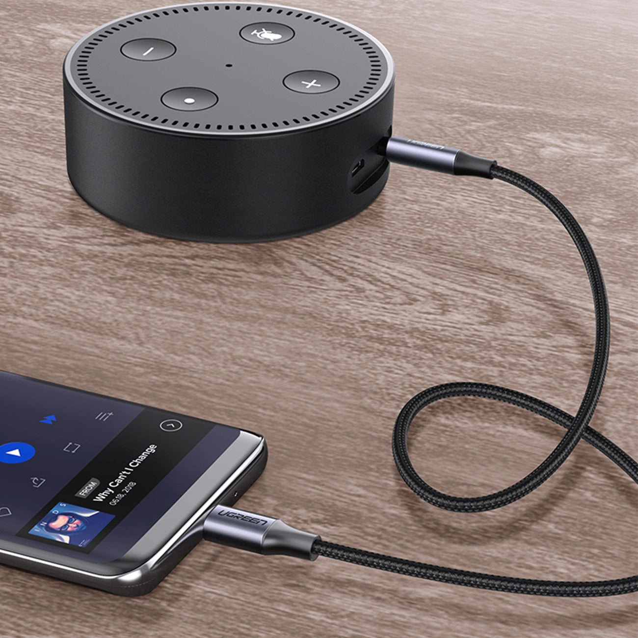 Ugreen Kabel USB C - Miniklinke 3,5 mm 1 m grau (AV143)