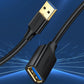 Ugreen Kabel Verlängerungsadapter USB 3.0 (weiblich) - USB 3.0 (männlich) 1,5 m schwarz (US129 30126)