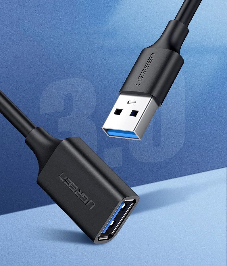 Ugreen Kabel Verlängerungsadapter USB 3.0 (weiblich) - USB 3.0 (männlich) 2 m schwarz (US129 10373)