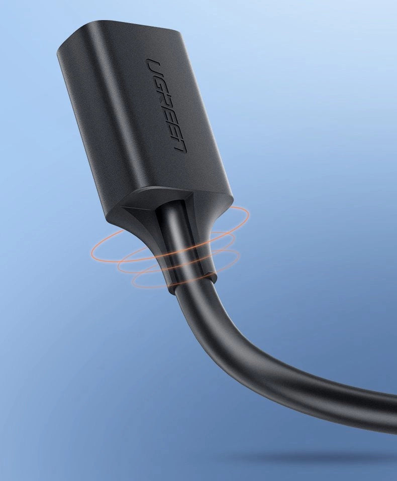 Ugreen Kabel Verlängerungsadapter USB 3.0 (weiblich) - USB 3.0 (männlich) 3 m schwarz (US129 30127)
