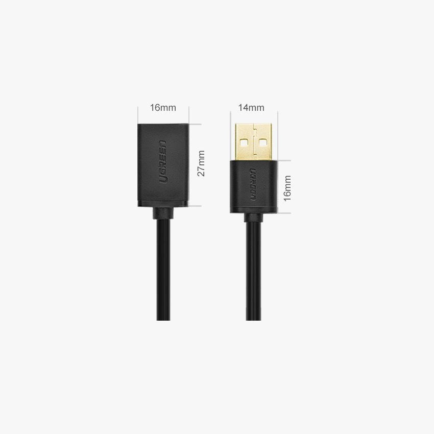 Ugreen Kabeladapter USB (weiblich) - USB (männlich) 1m schwarz (10314)