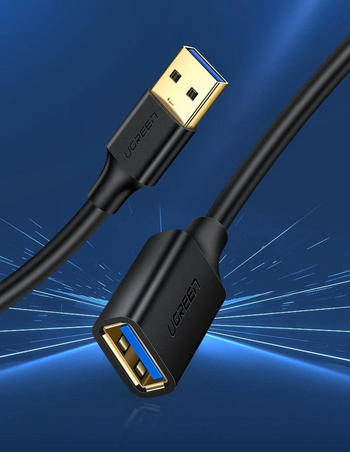 Ugreen Kabelverlängerungskabel USB 3.0 (weiblich) - USB 3.0 (männlich) Adapter 1m schwarz (10368)
