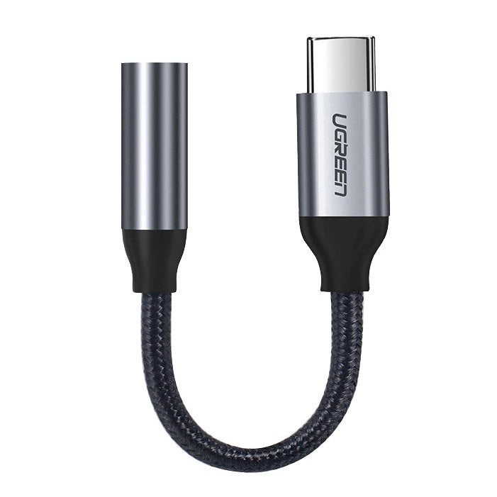 Ugreen Kopfhöreradapter mit 3,5 mm Miniklinke auf USB Typ C 10 cm grau (30632)