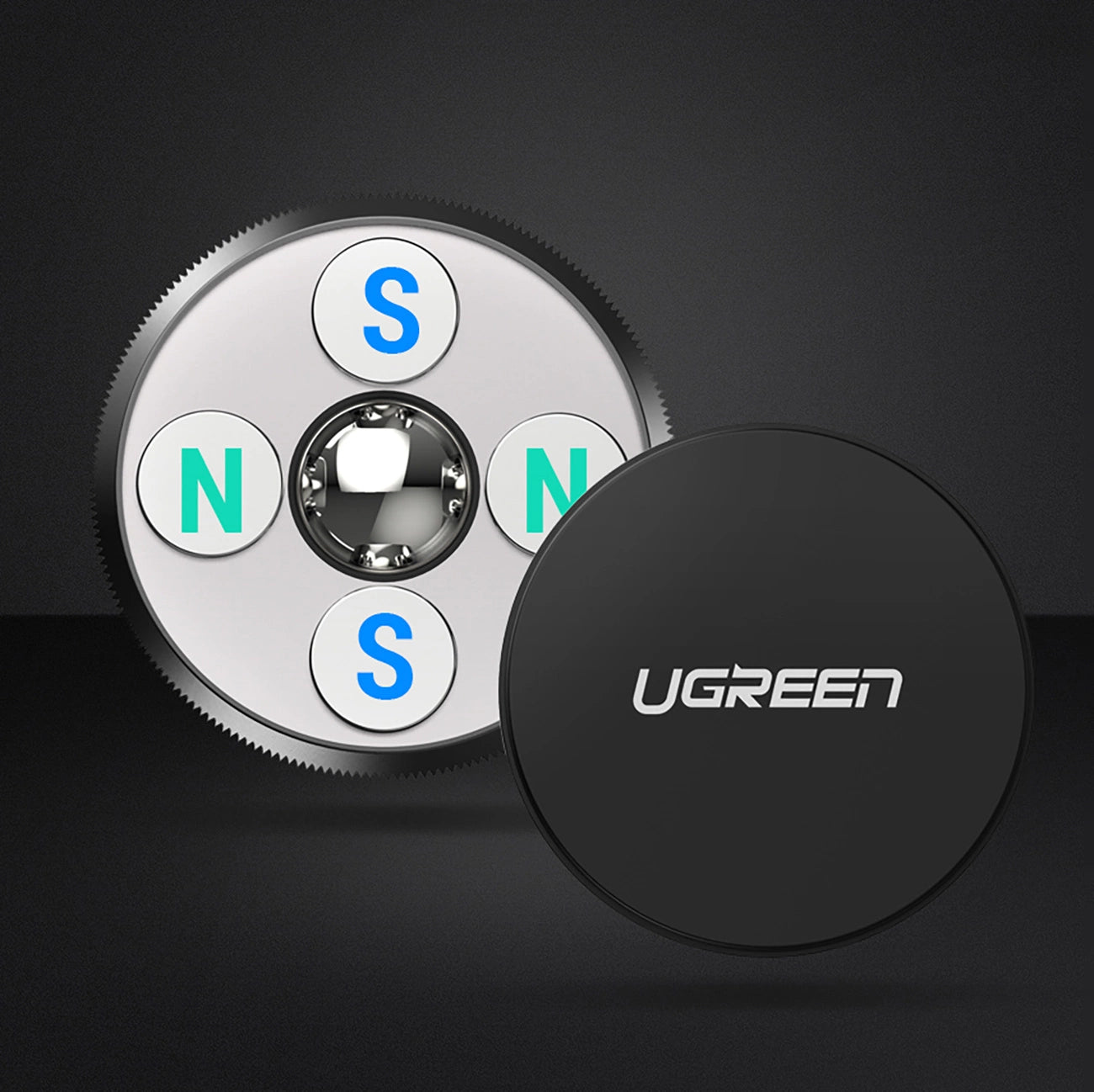 Ugreen LP117 60316 Magnetische Autotelefonhalterung am Armaturenbrett – Schwarz