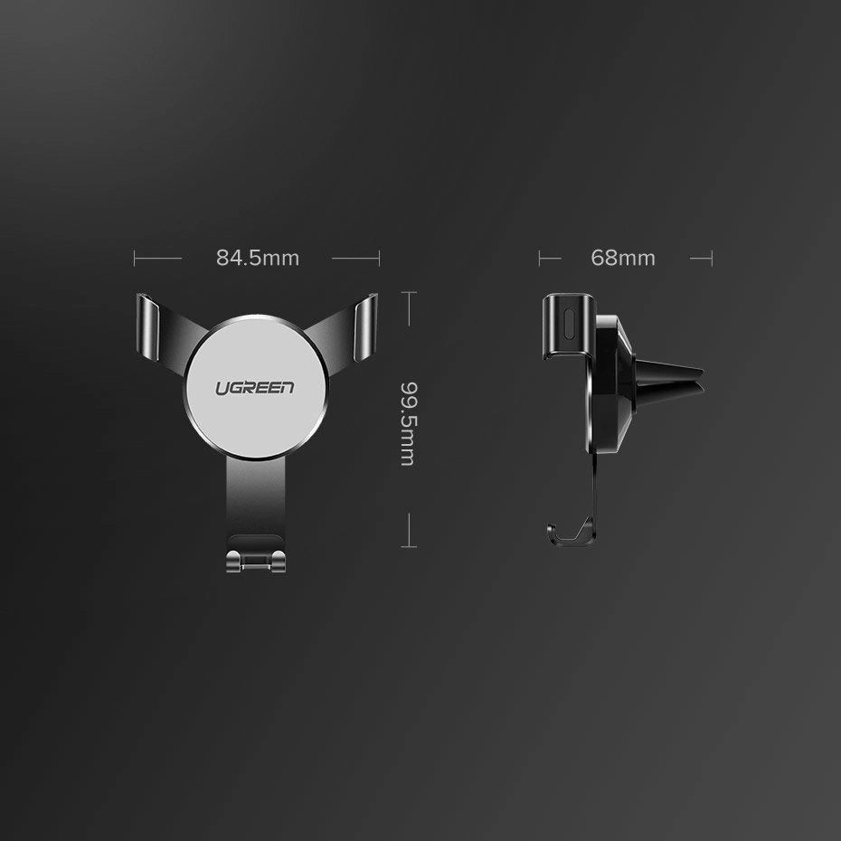 Ugreen LP130 40907 Schwerkraft-Telefonhalter für die Lüftungsöffnung im Auto – Silber