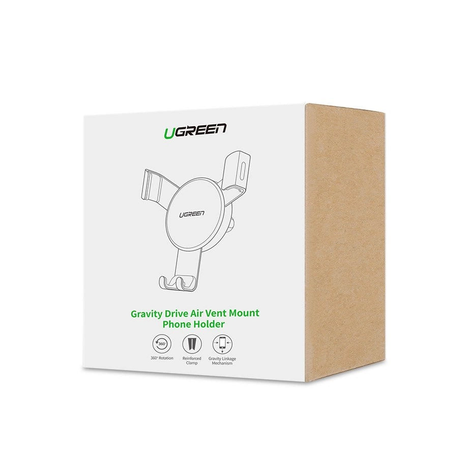 Ugreen LP130 40907 Schwerkraft-Telefonhalter für die Lüftungsöffnung im Auto – Silber