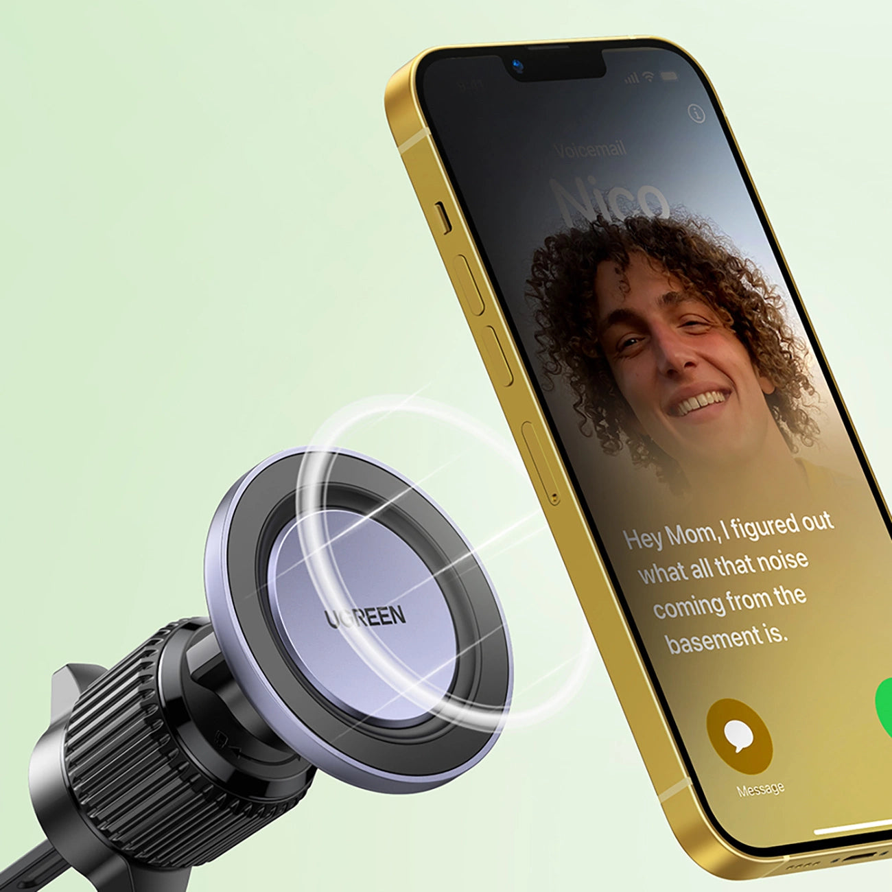 Ugreen LP428 magnetische Autotelefonhalterung für Lüftungsschlitze – schwarz