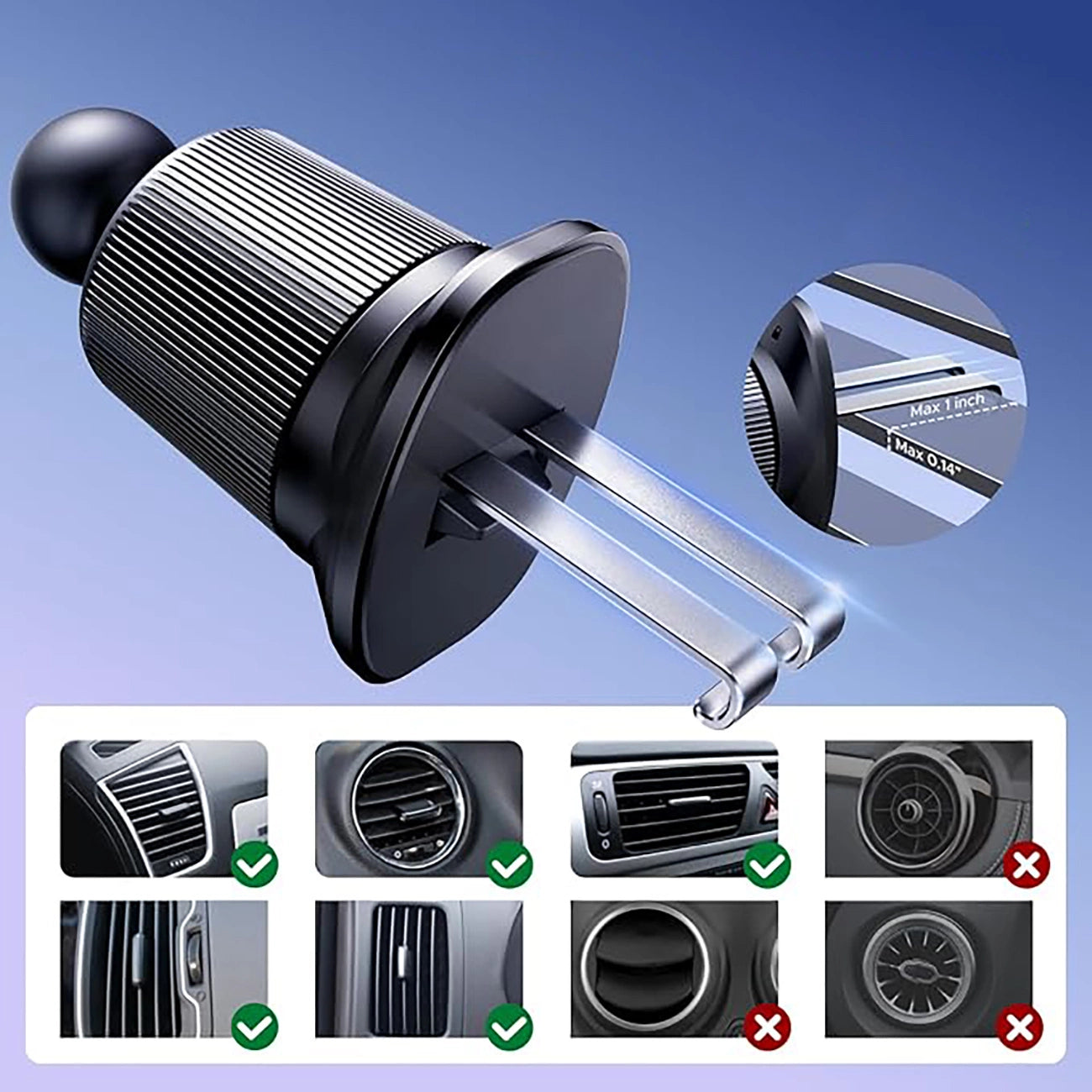 Ugreen MagSafe-kompatible Kfz-Lüftungshalterung – Schwarz