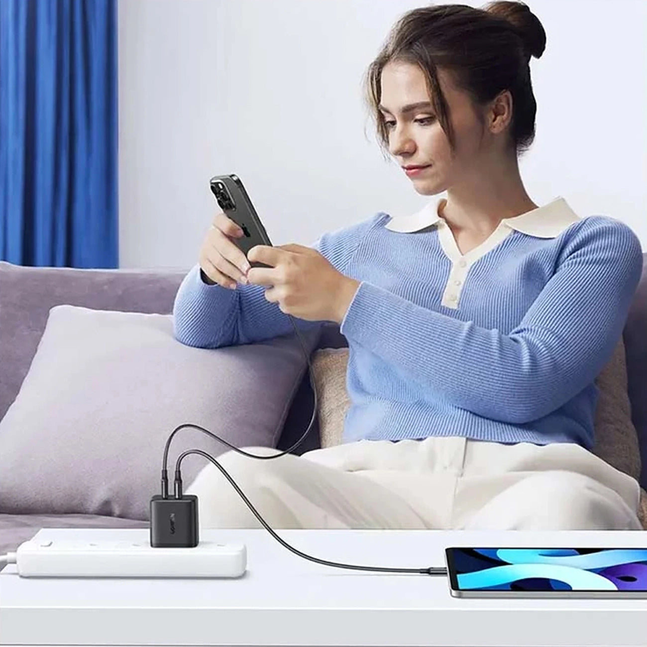 Ugreen Nexode N Series X227 20W GaN Wandladegerät 1x USB-A 1x USB-C - Schwarz