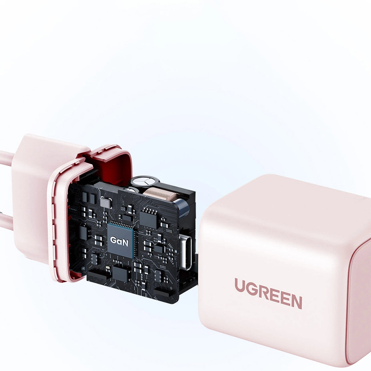 Ugreen Nexode N Series X512 20W GaN 1x USB-C Wandladegerät - Rosa