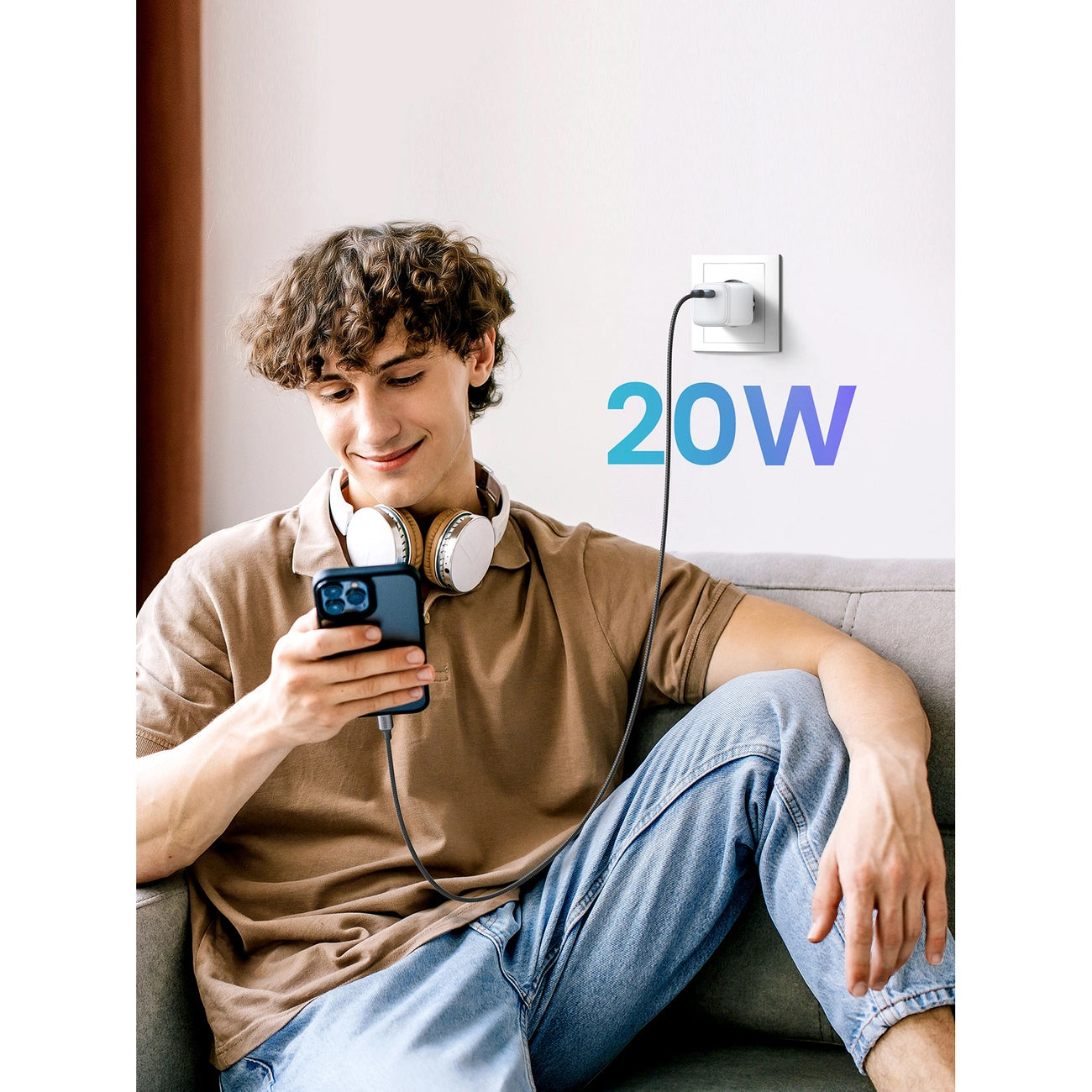 Ugreen Nexode mini CD318 15324 GaN 20W USB-C PD 3.0 / QC 4.0 Netzwerkladegerät – Weiß