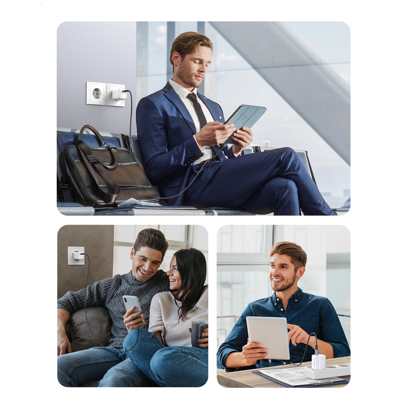 Ugreen Nexode mini CD318 15324 GaN 20W USB-C PD 3.0 / QC 4.0 Netzwerkladegerät – Weiß