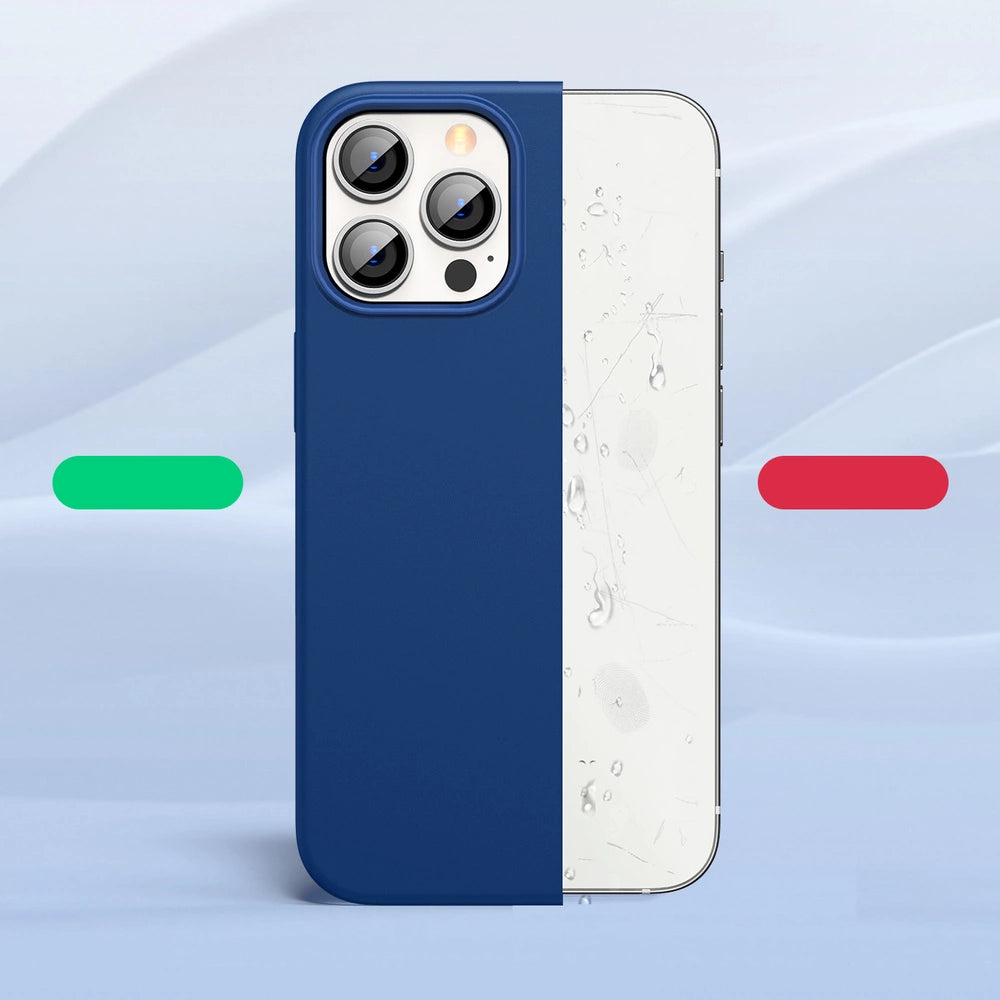 Ugreen Protective Silicone Case gummierte flexible Silikonhülle für iPhone 13 Pro Max blau