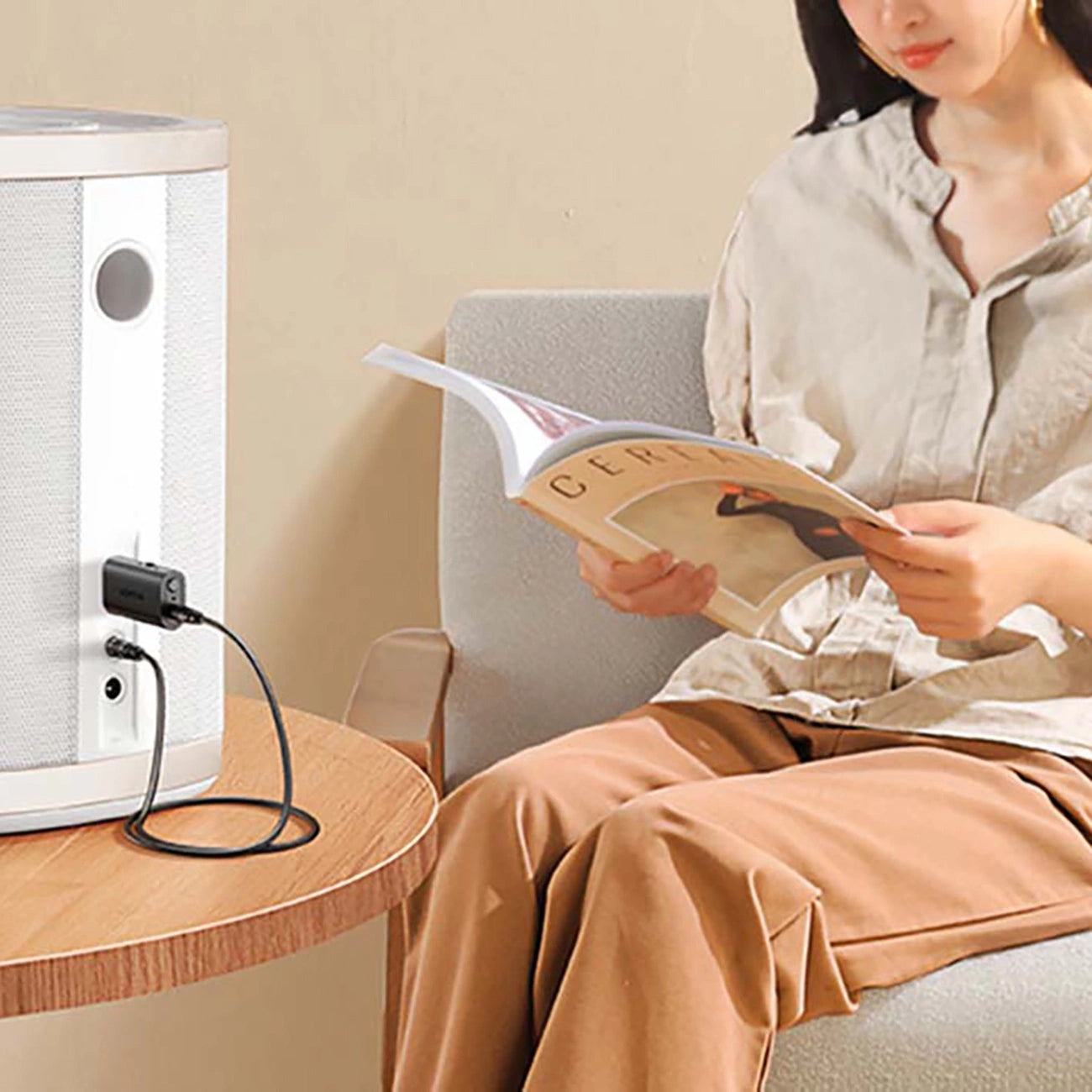 Ugreen Transmitter Bluetooth 5.1 Transmitter/Receiver Wireless Audio Adapter 3,5 mm Miniklinke Schwarz (CM523 60300)