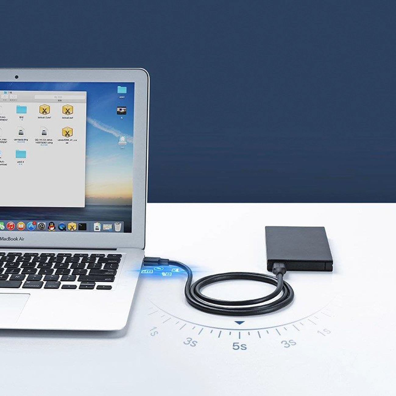 Ugreen US128 10370 USB-A 3.0 / USB-A 3.0 5Gb/s Kabel 1m – Schwarz