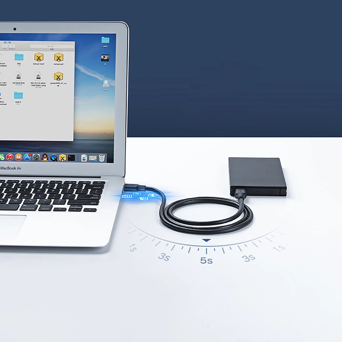 Ugreen US128 90576 USB-A 3.0 / USB-A 3.0 5Gb/s Kabel 3m – Schwarz