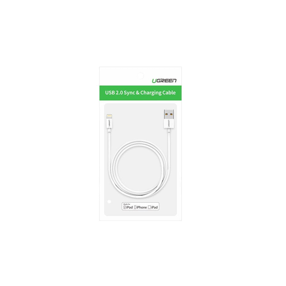 Ugreen US155 20728 USB-A / Lightning MFi 2,4A Kabel 1m - Weiß