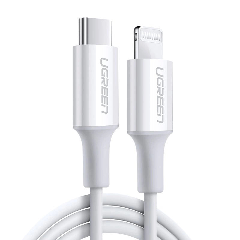 Ugreen US171 Lightning – USB-C MFi PD-Kabel 20 W 480 Mbit/s 1 m – Weiß