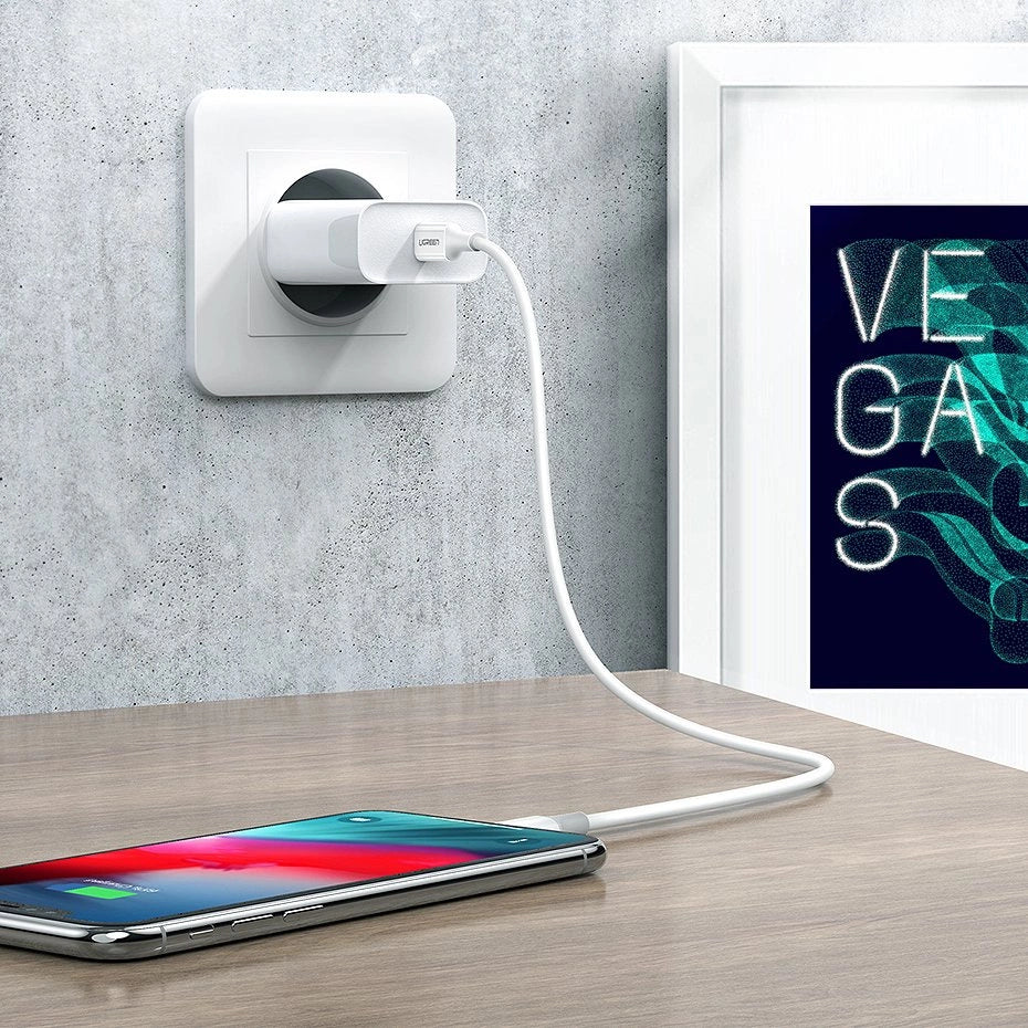 Ugreen US171 Lightning – USB-C MFi PD-Kabel 20 W 480 Mbit/s 1 m – Weiß