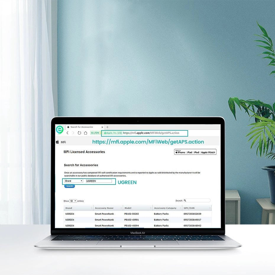 Ugreen US171 Lightning – USB-C MFi PD-Kabel 20 W 480 Mbit/s 1 m – Weiß