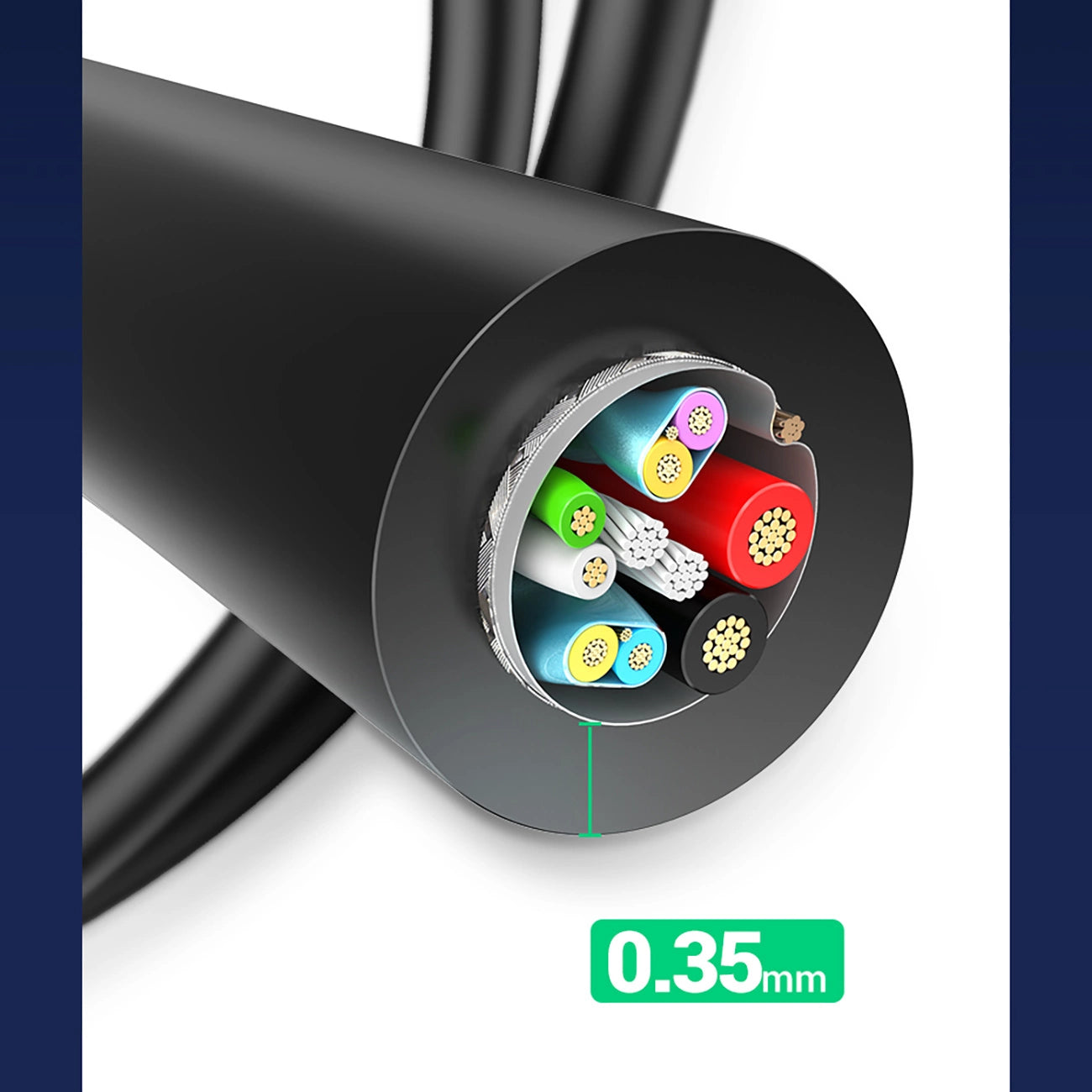 Ugreen US184 20882 USB-A 3.0 / USB-C 3A Kabel 1m - Schwarz