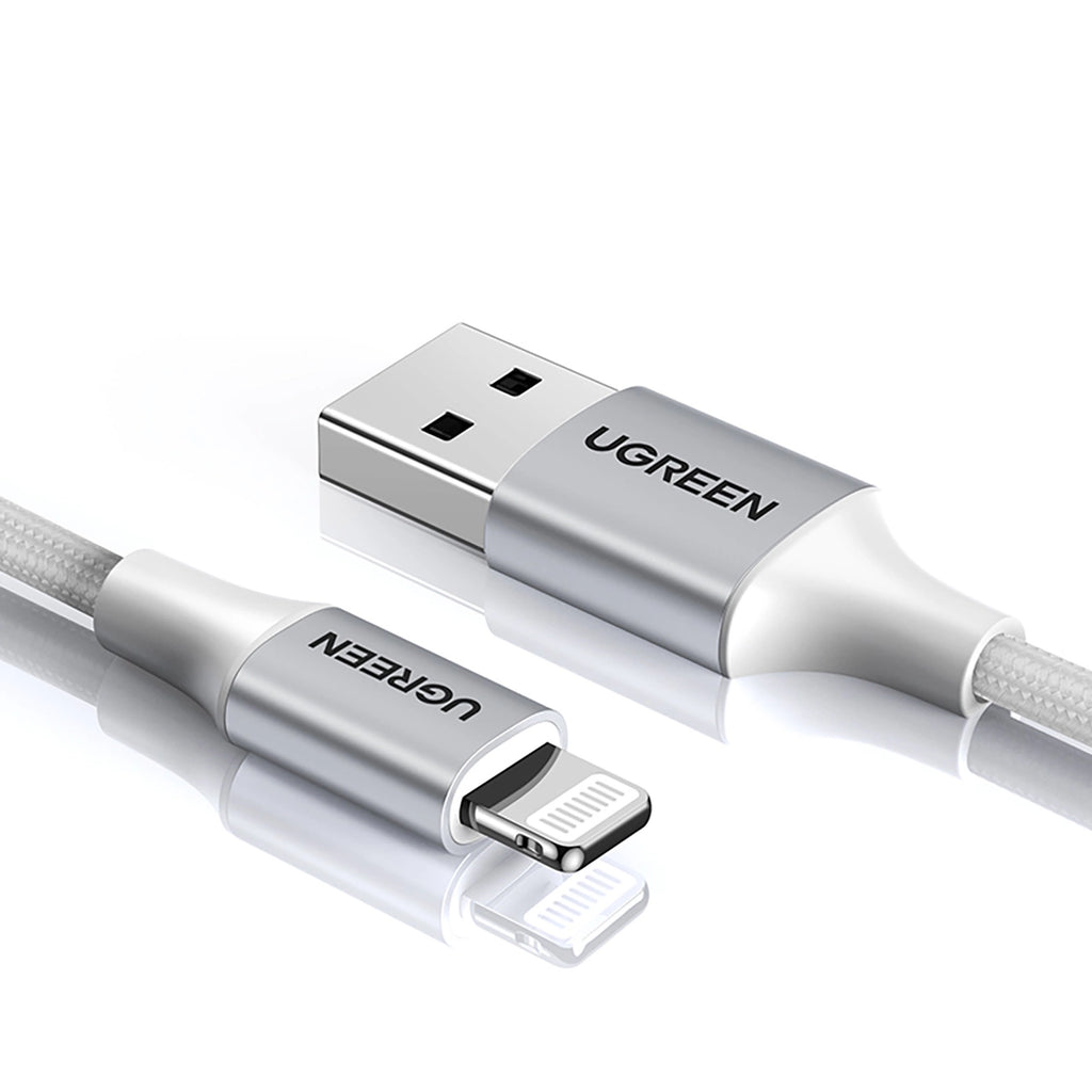 Ugreen US199 60163 USB-A/ Lightning MFi-Kabel 2 m – Silber