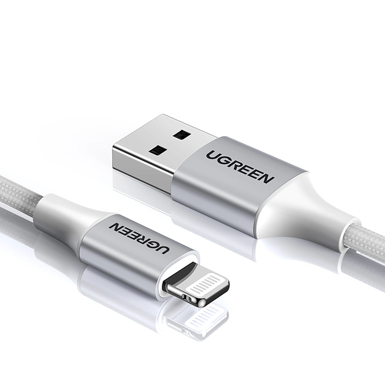 Ugreen US199 60163 USB-A/ Lightning MFi-Kabel 2 m – Silber