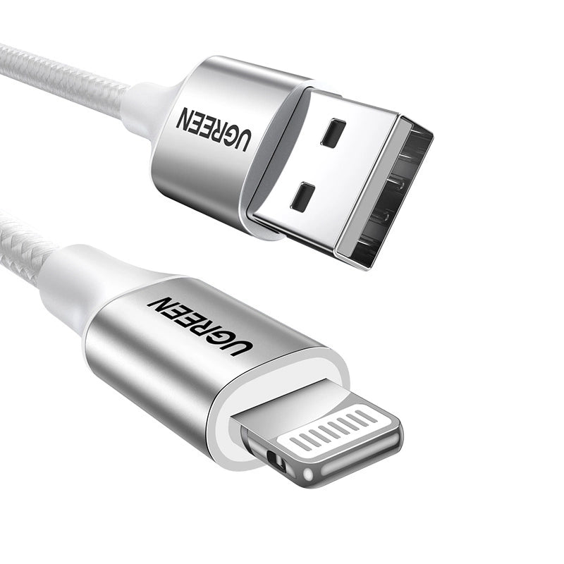 Ugreen US199 60163 USB-A/ Lightning MFi-Kabel 2 m – Silber